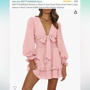 Pink long sleeve dress